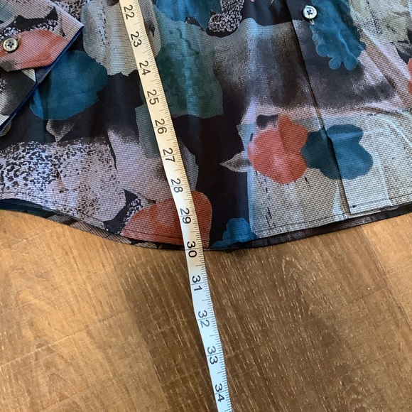 NWT!! BUGATCHI Abatract Print “Caviar” Shaped Fit Shirt - sz XL. $199 - Picture 8 of 10